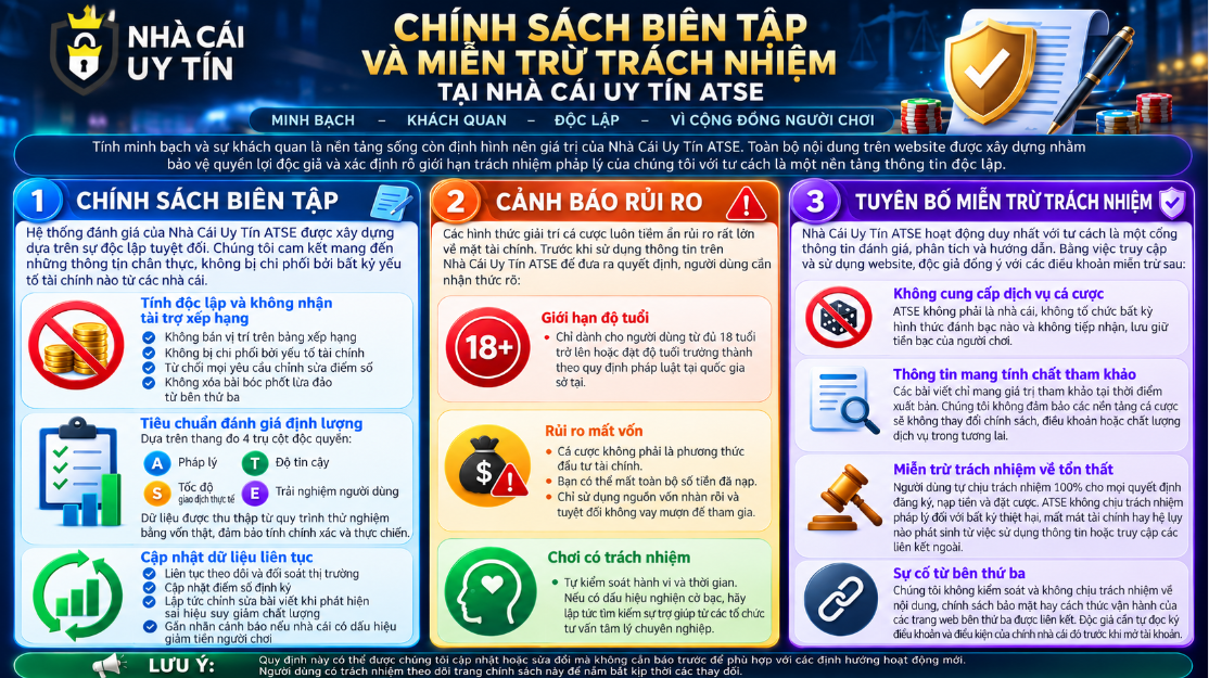 Chính sách biên tập & Miễn trừ trách nhiệm